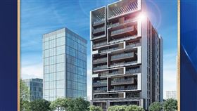 ▲「上德A+」採用立體的建築立面，規劃60至390坪地上12層地下4層單體建築。（圖／業者提供）