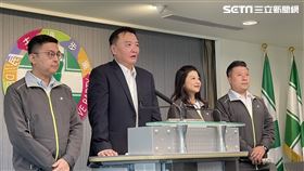 民進黨秘書長許立明介紹林楚茵、卓冠廷、張志豪任發言人（圖／記者高逸帆攝影）