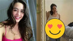 ▲張敏鈞（Yasmine）曬出自己脫褲換衣的隨拍照，大膽行為引網友兩極化討論。（圖／翻攝自微博）