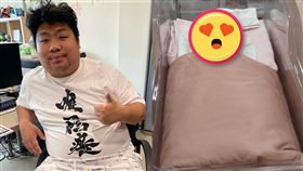 統神第三胎出生了！重量高達3755克　網刷一排：太神啦。（合成圖／翻攝自統神、大幫手003臉書）