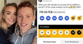 養號買彩券！19歲女中70億　致電客服崩潰(圖/翻攝自推特)