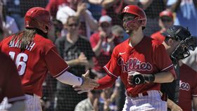 ▲透納（Trea Turner）經典賽後重返春訓開轟。（圖／美聯社／達志影像）