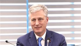 歐布萊恩拜會民進黨　邱義仁、羅致政、謝佩芬（圖／民進黨提供）