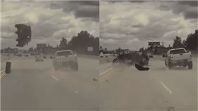 並排車慘遭輪胎狠撞！下秒騰空「往前滾1整圈」　22秒驚悚畫面曝光。（圖／翻攝自Andy老爹臉書）