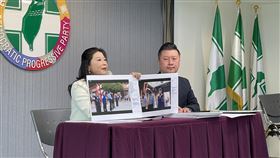 民進黨發言人林楚茵、張志豪召開「三問國民黨」記者會（圖／記者高逸帆攝影）