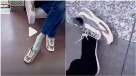 沒衛生乘客「搭地鐵脫鞋」！他算準關門時間…一腳把它踢出車廂（圖／翻攝自北京青年報微博）