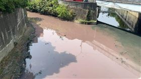 新莊,光華國小,汙染,潭底溝,粉紅溪流,新北偷排,廢水