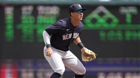 ▲洋基新秀游擊手沃爾皮（Anthony Volpe）單場2次美技。（圖／美聯社／達志影像）