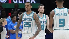 ▲華盛頓（P.J. Washington）攻下生涯新高43分，黃蜂擊敗雷霆。（圖／美聯社／達志影像）