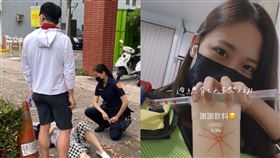正妹女警愛心救援昏倒婦人！絕美私照曝光（圖／翻攝畫面）