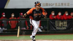 中職龍獅戰　許哲晏敲安助隊追分中華職棒統一獅隊25日作客天母棒球場交手味全龍隊，7局上，獅隊許哲晏敲出二壘安打帶1分打點，助隊追分；終場味全龍與統一獅以4比4握手言和。中央社記者趙世勳攝　111年10月25日