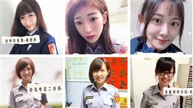 「全台最正女警地圖」列出7名超正警花。（圖／翻攝自bcard. bcard IG）