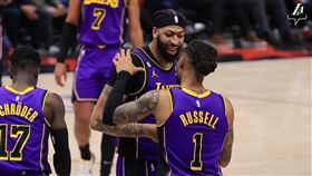 戴維斯猛轟38分帶領湖人擊敗公牛，排名也上到第8。（圖／翻攝自湖人推特）