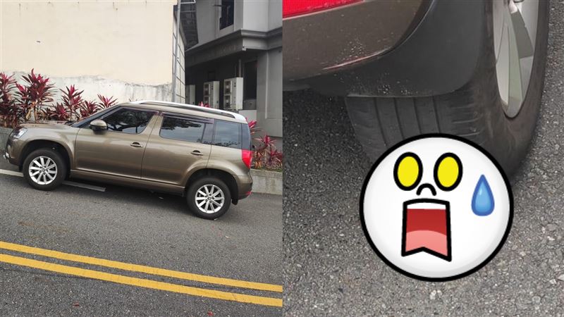 休旅車停斜坡「車輪擋」竟是這物！網笑噴