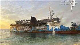 菲律賓南部一艘渡輪3月29日發生火災，造成至少31人死亡。（圖／美聯社／達志影像）