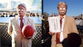 日本一位Coser完美還原「安西教練」。（圖／翻攝自@tekkyuotoko twitter）