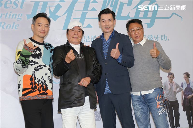 游安順、郭昱晴、潘奕如、雷洪、伊正、張翰出席《最佳配角》新戲記者會。（圖／記者楊澍攝影）