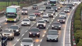 國一彰化南下路段塞車，清明連假首日。（圖／翻攝畫面）