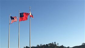 台灣、美國、國旗（記者陳建廷攝影）