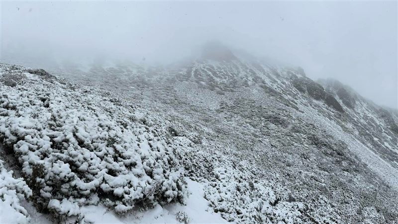 不是愚人節玩笑！雪山降下罕見「四月雪」