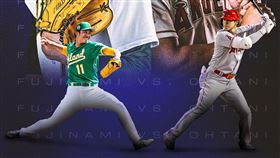 ▲藤浪晉太郎大聯盟初登板對決大谷翔平。（圖／翻攝自MLB推特）