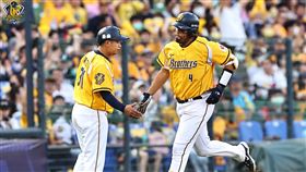 ▲中信兄弟捕手福來喜開轟。（圖／翻攝自兄弟臉書）