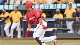 ▲轉學生高孝儀開季首戰，3個打數敲出1支安打，共有1分打點。（圖／味全龍提供）