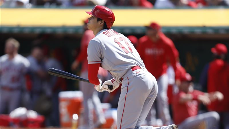 神鱒剛轟出去　大谷翔平打下1球也炸裂！