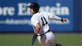 ▲洋基新秀沃爾皮（Anthony Volpe）生涯前5場比賽3支安打3次保送3盜壘寫紀錄。（圖／美聯社／達志影像）