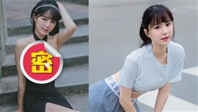 元元一組「暗黑公主」造型服裝照，胸前僅穿兩塊布。（圖／翻攝自元元臉書）

