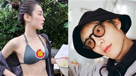 王淨（左）和曹佑寧（右）戀愛ING。（圖／翻攝自王淨、曹佑寧IG）