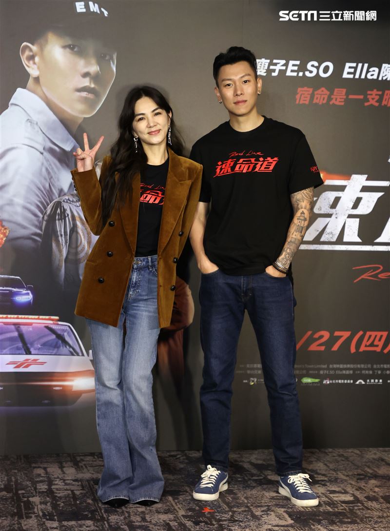 瘦子E.SO、Ella陳嘉樺出席「速命道」聯訪。（記者邱榮吉/攝影）