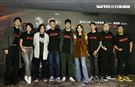 導演柯有謙，演員瘦子E.SO、Ella陳嘉樺、丁寧、「頑童MJ116」小春Kenzy、大淵MUTA、江治緯（草爺）、林志謙出席「速命道」聯訪。（記者邱榮吉/攝影）