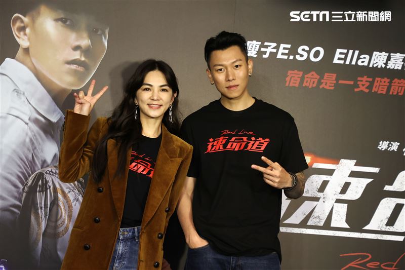 瘦子E.SO、Ella陳嘉樺出席「速命道」聯訪。（記者邱榮吉/攝影）