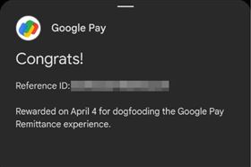 回饋,獎勵,現金,Google Pay,Mishaal Rahman,Bug（圖／翻攝IT之家）