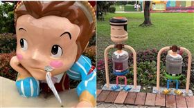 ▲宜蘭綠色博覽會開幕不到2周，園區內的裝置藝術陸續遭到遊客破壞。（圖／CTWANT）