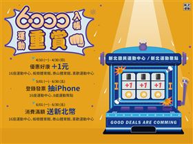 6000入帳！運動重賞　新北運動中心＋1元享超多好康！（業配勿用）