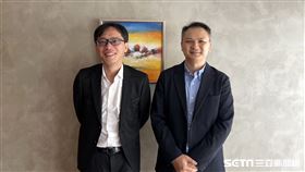 可成外資股東TIHIM執行長Allen Wang（左）、Argyle Street Management Limited 合夥人Douglas Lui（右）出面提出訴求。（圖／記者戴玉翔攝影）