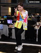 張秀卿小記者大明星。（記者邱榮吉/攝影）