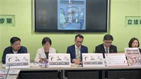 民進黨立院黨團「馬英九祭祖、太空垃圾、片面貿易調查，都是中國對台統戰工具」記者會（圖／記者高逸帆攝影）