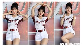 ▲樂天女孩李多慧登台記者會秀可愛3連拍。（圖／記者劉彥池攝影）