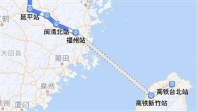 京台高鐵路線（圖／翻攝自百度）