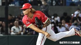 ▲味全龍投手林凱威。（圖／記者劉彥池攝影）