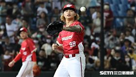 ▲味全龍投手林凱威。（圖／記者劉彥池攝影）