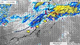 這波鋒面能否替中南部解渴？氣象專家表示，鋒面的雲雨帶結構看起來不太行。（圖／翻攝自「天氣職人-吳聖宇」）