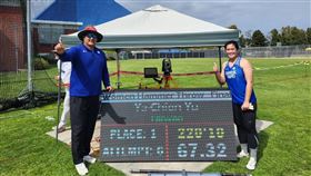 ▲鏈球好手余雅倩打破自己寫下的全國紀錄。（圖／翻攝自余雅倩臉書）