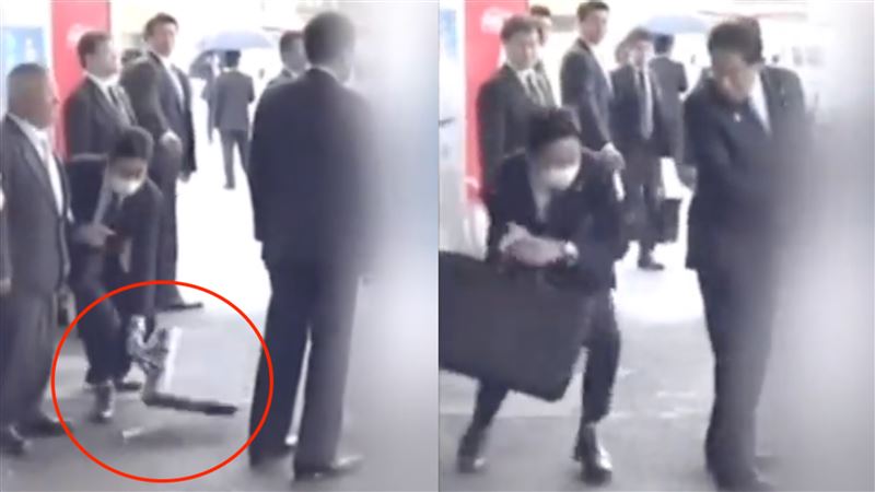 日相遇爆炸！隨扈秒甩公事包　驚險片曝光
