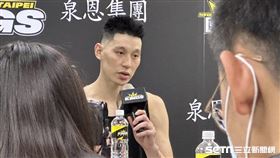 鋼鐵人林書豪出席賽後記者會。（圖／記者蔡厚瑄）