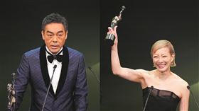 劉青雲三度封帝，鄭秀文終於奪影后。（圖／翻攝自臉書）