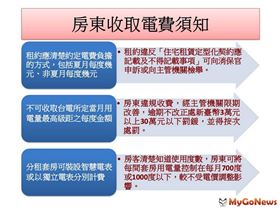 房東收取電費須知(圖/台南市政府／MyGonews提供))
